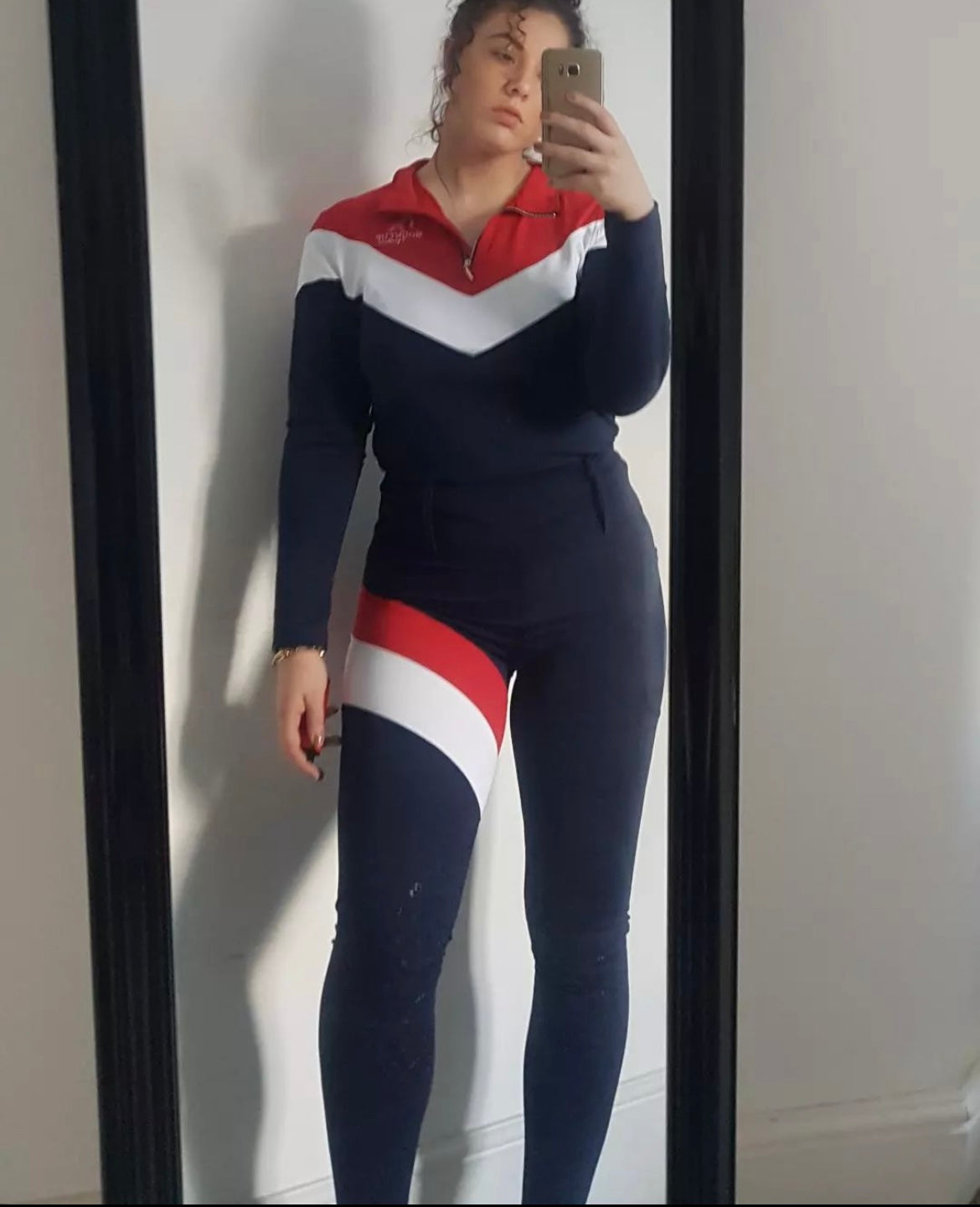 *Navy/Red/White* Elizabeth Riding Leggings image 1