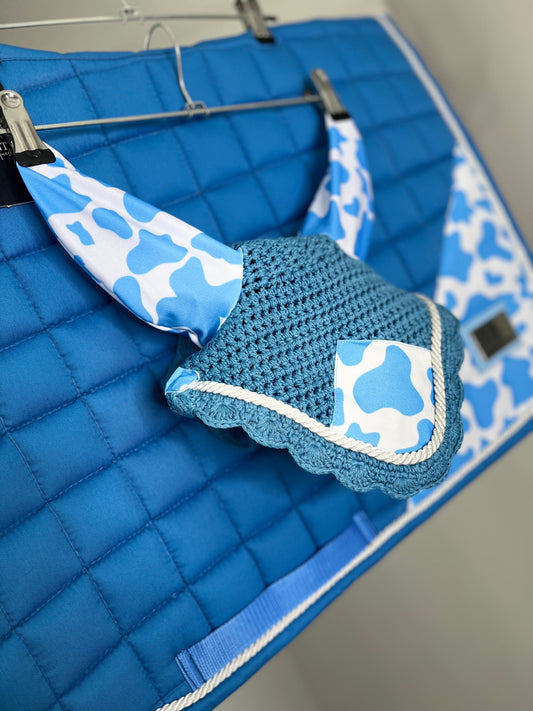 Bubblegum Cow Print Saddle Pad and Ears image 1