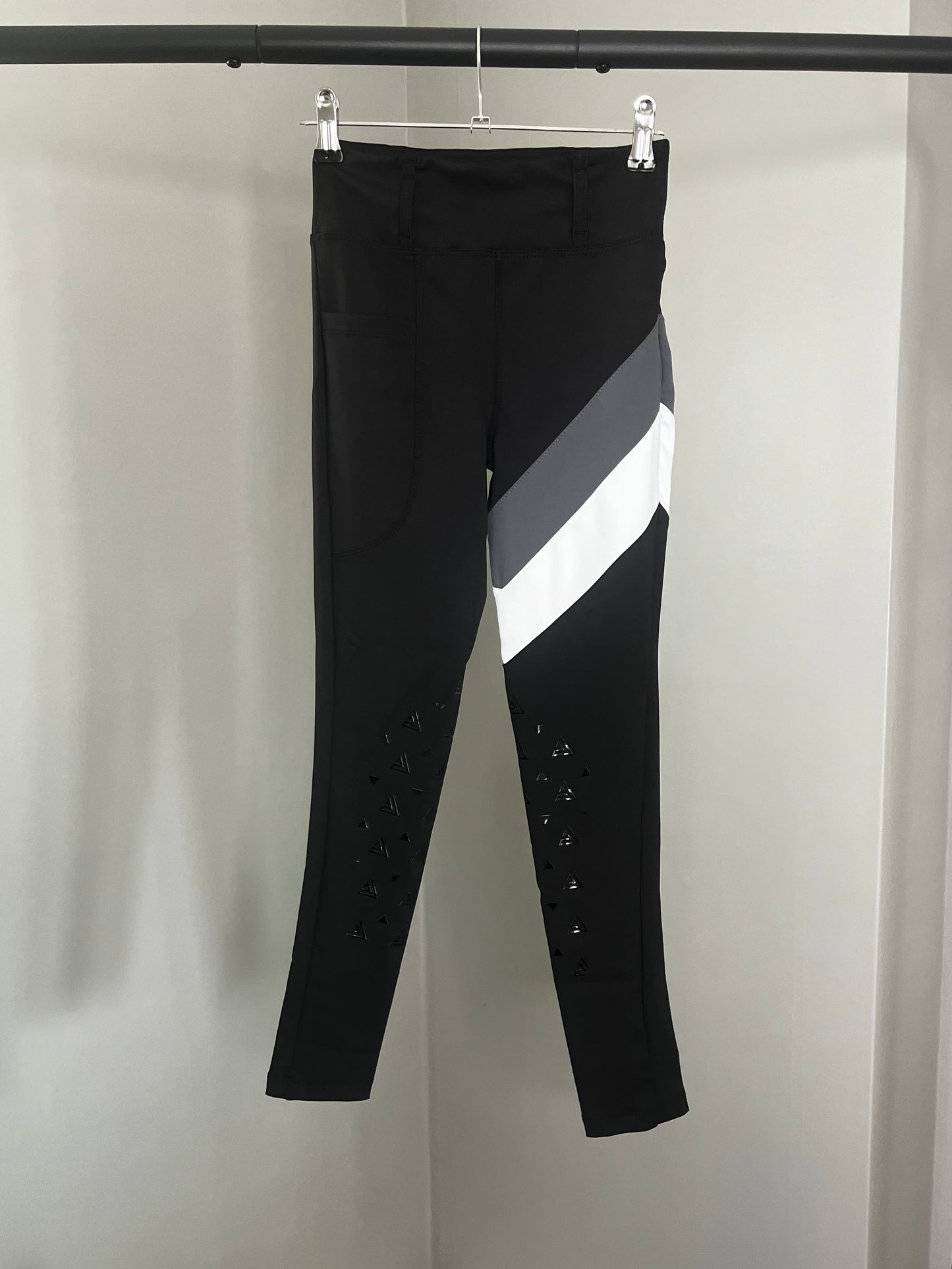 *KIDS* Elizabeth Black/White/Grey Riding Leggings image 0