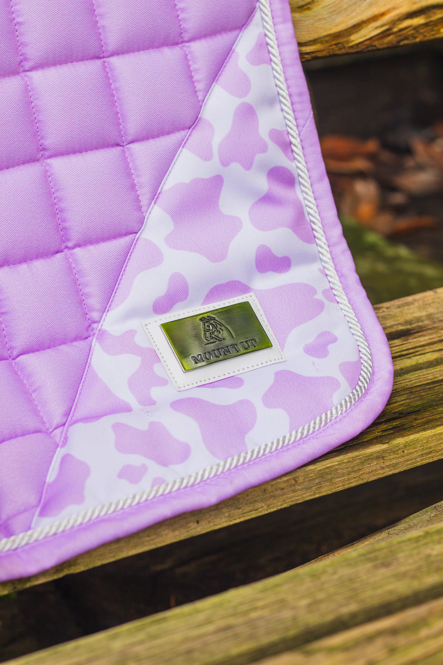 Parma Violet Cow Print Saddle Pad