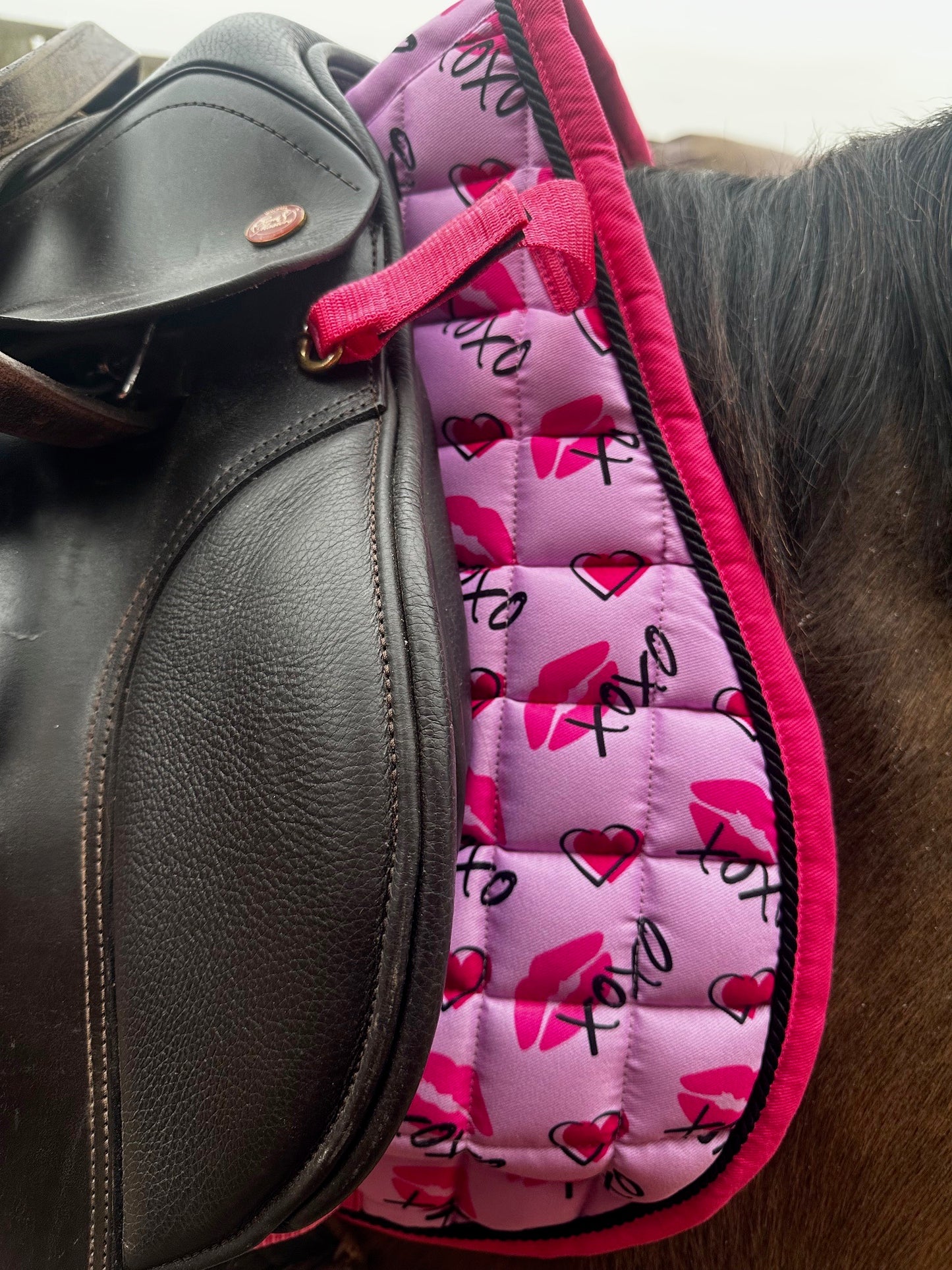 ‘X’s and Oh’s’ Saddle Pad and Ears image 1