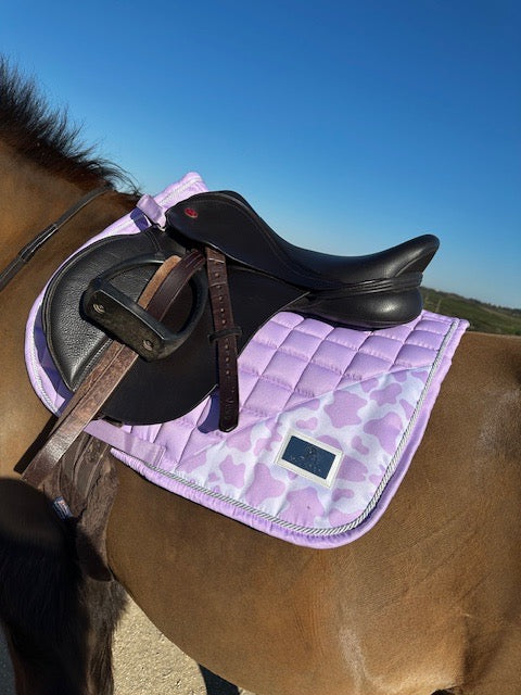 Parma Violet Cow Print Saddle Pad