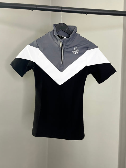 *KIDS* Elizabeth Black/White/Grey Short Sleeve Baselayer image 0