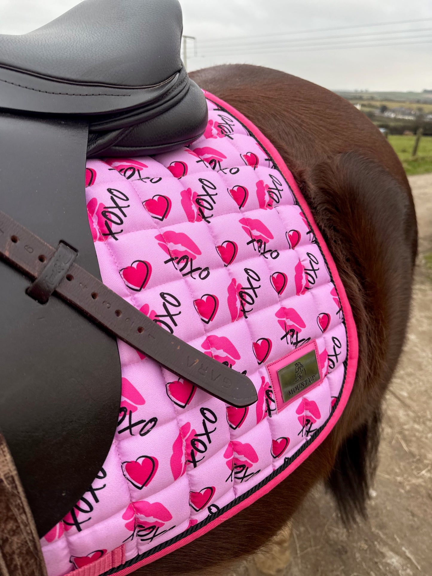 ‘X’s and Oh’s’ Saddle Pad and Ears image 4