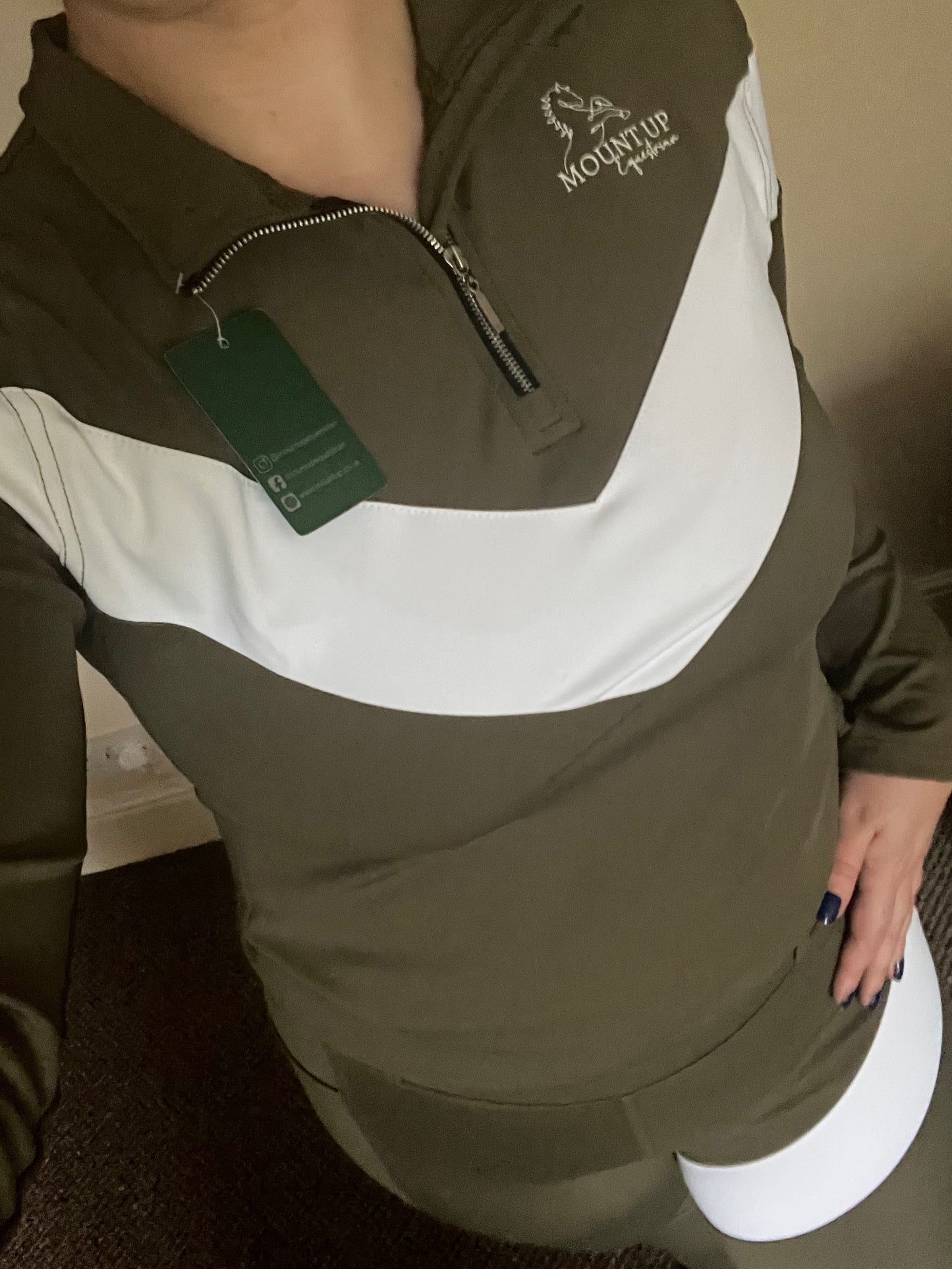 *Olive/White* Elizabeth Baselayer image 2