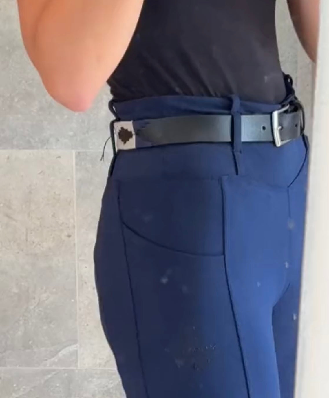 Navy Full Seat Essential Riding Leggings image 2