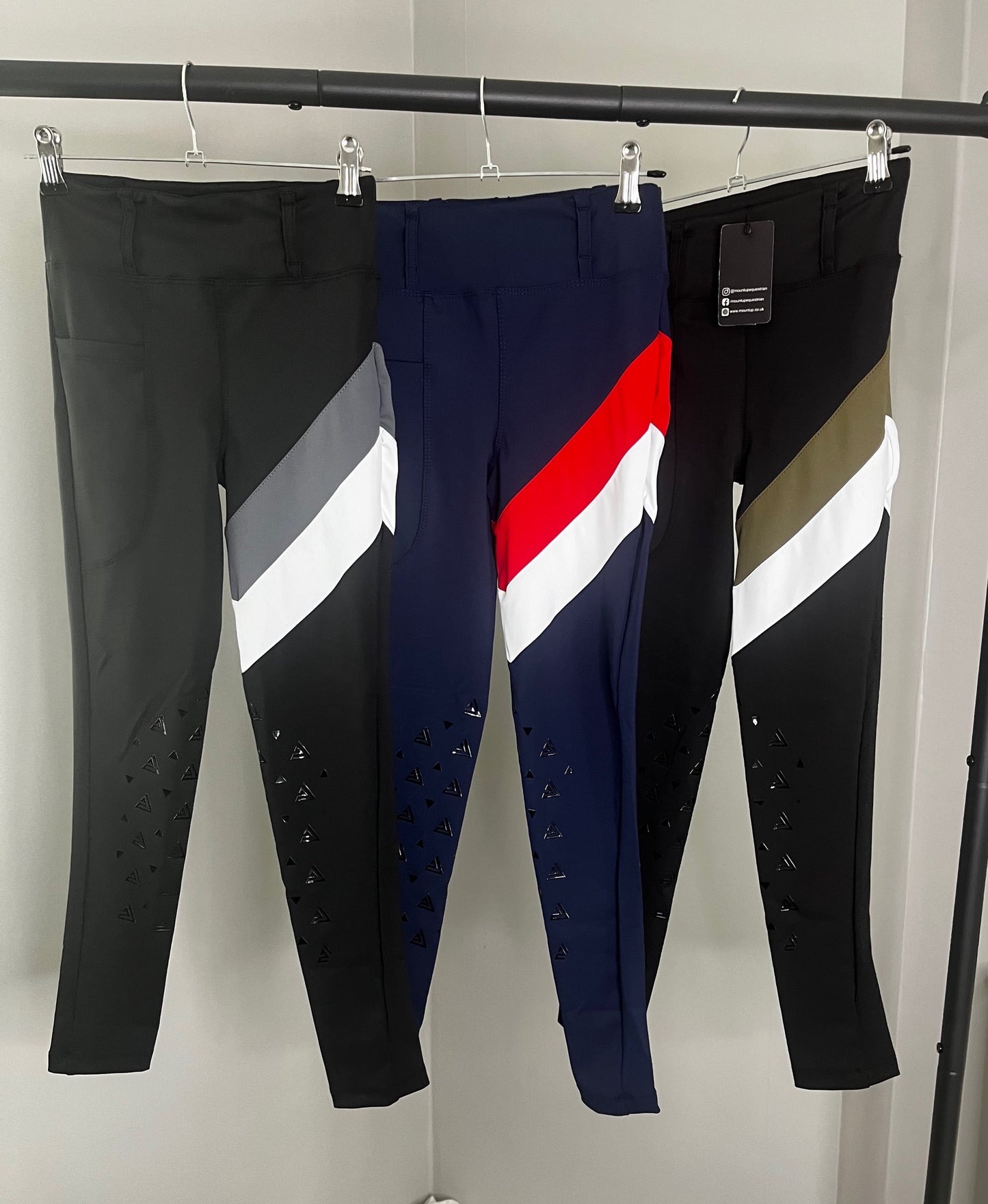 *KIDS* Elizabeth Navy/White/Red Riding Leggings image 2