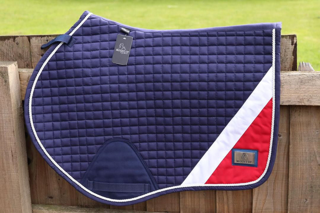 Elizabeth Navy/White/Red Saddle Pad and Ears image 0