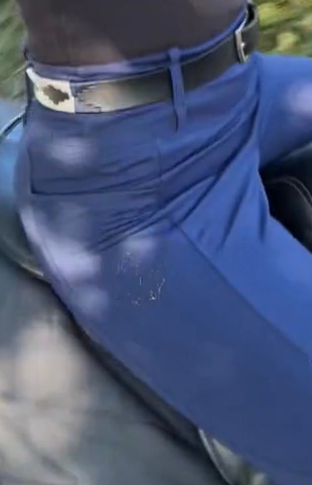 Navy Full Seat Essential Riding Leggings image 3