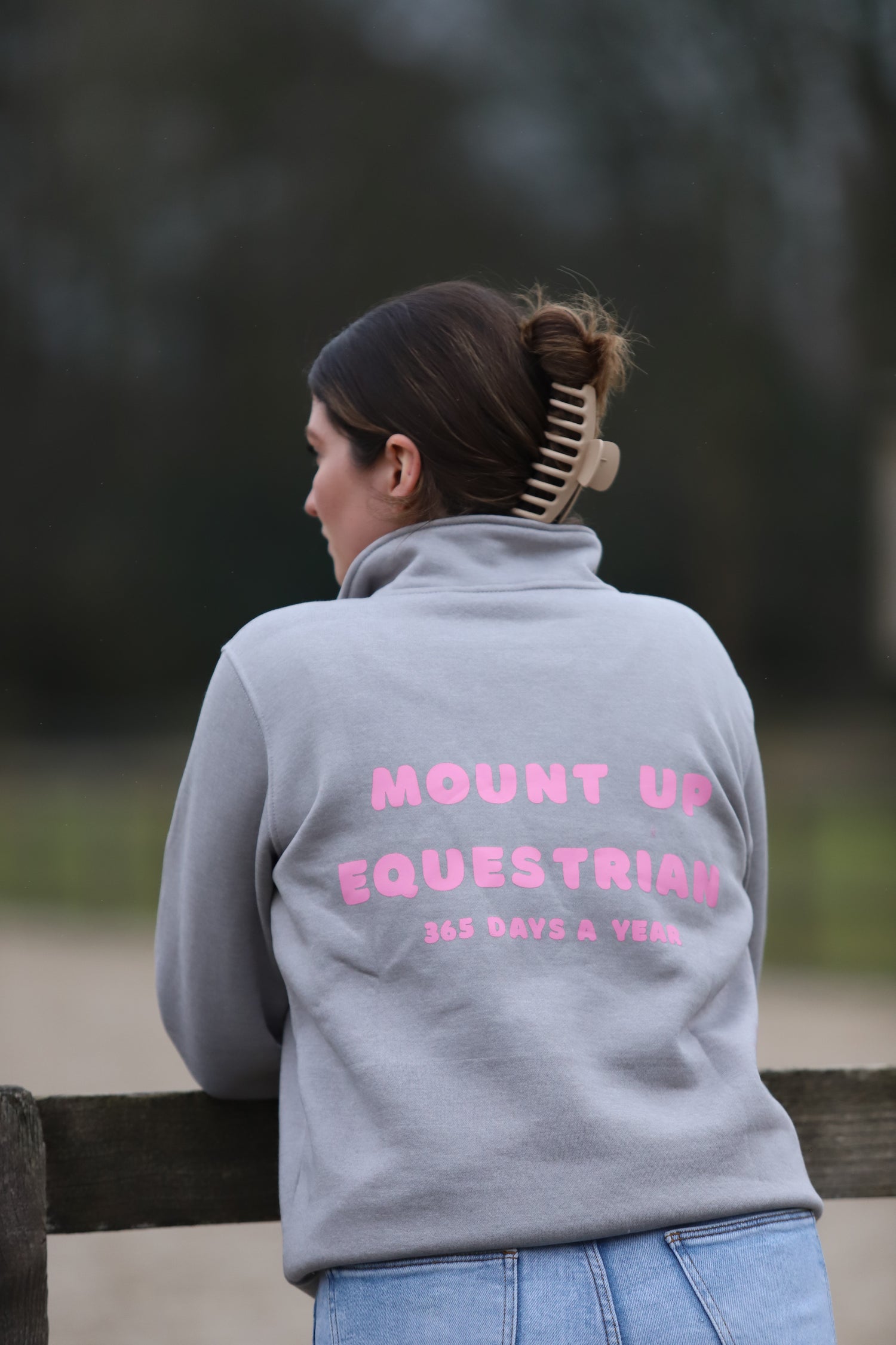 Oversized Grey 365 1/4 Zip Jumper image 0