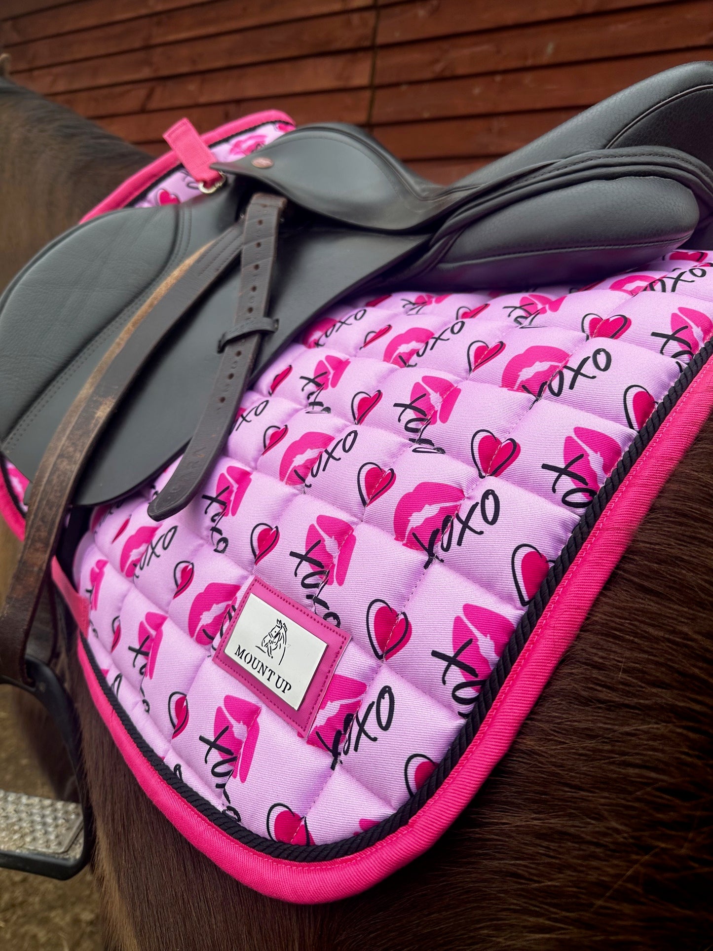 ‘X’s and Oh’s’ Saddle Pad and Ears image 0