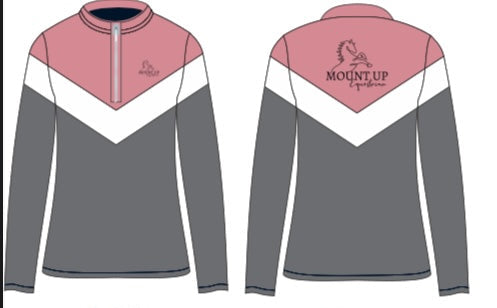 PRE ORDER *Pink/Grey/White* Elizabeth Long Sleeve Baselayer