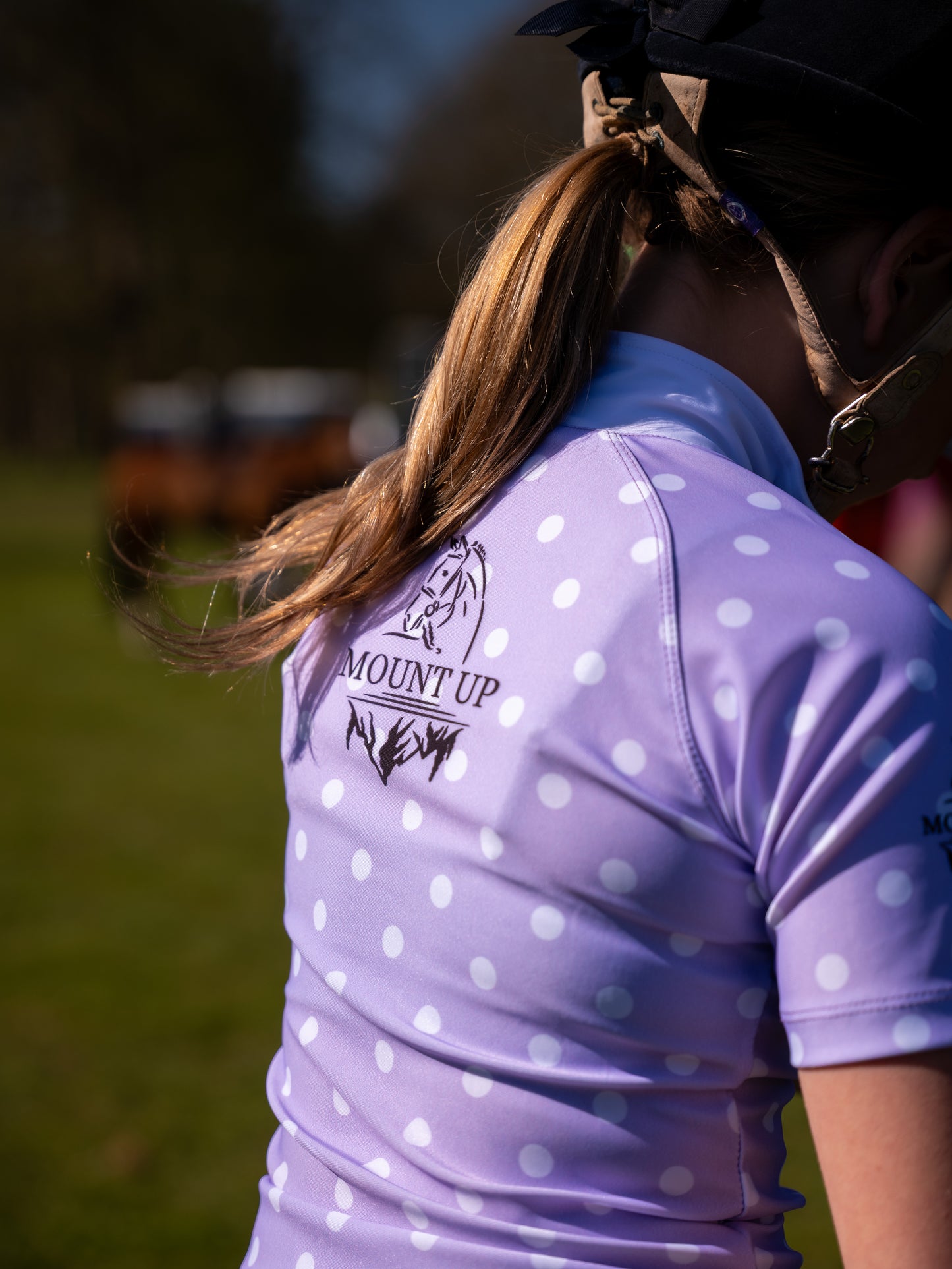 *Kids* Short Sleeve Lilac Polka Dot Baselayer