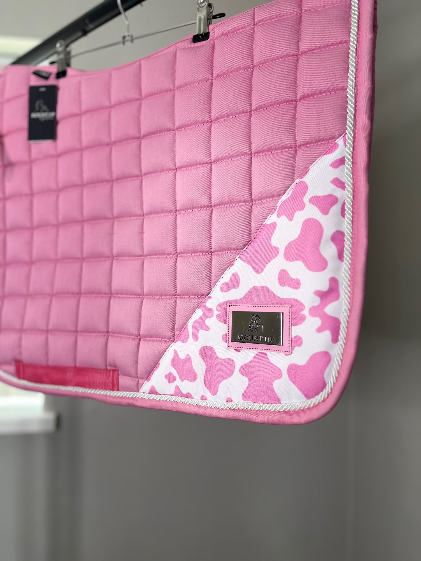 Cotton Candy Cow Print Saddle Pad and Ears image 2
