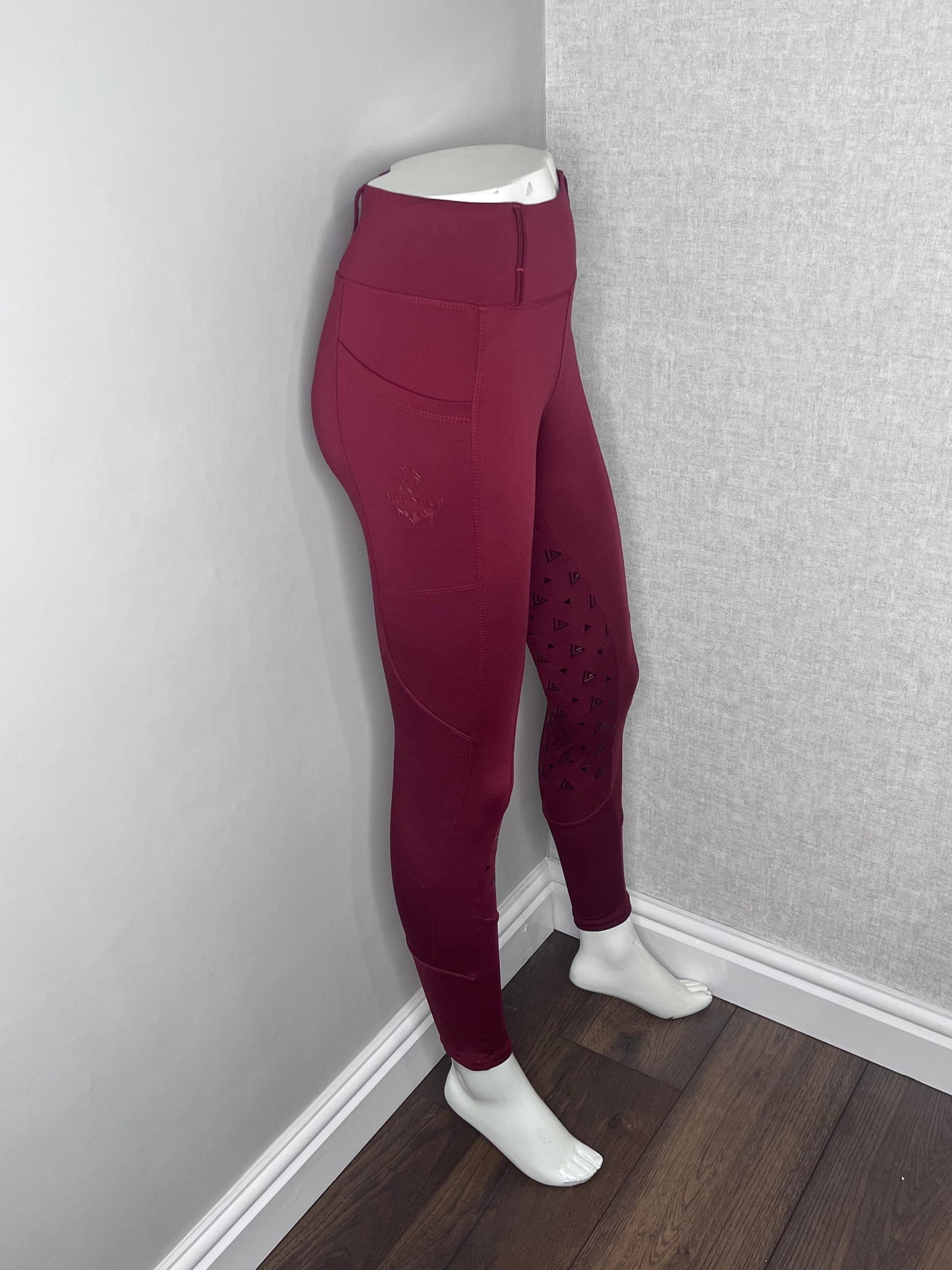 Burgundy Full Seat Essential Riding Leggings image 2