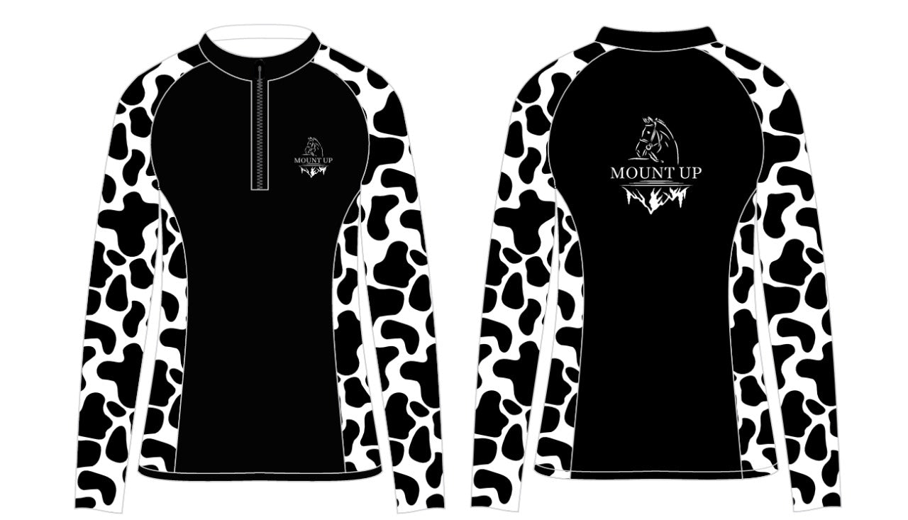 Sleeve Print Liqourice Cow Base Layer image 0