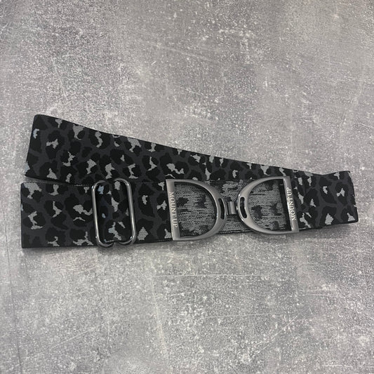 Black Leopard Print Stirrup Belt image 0