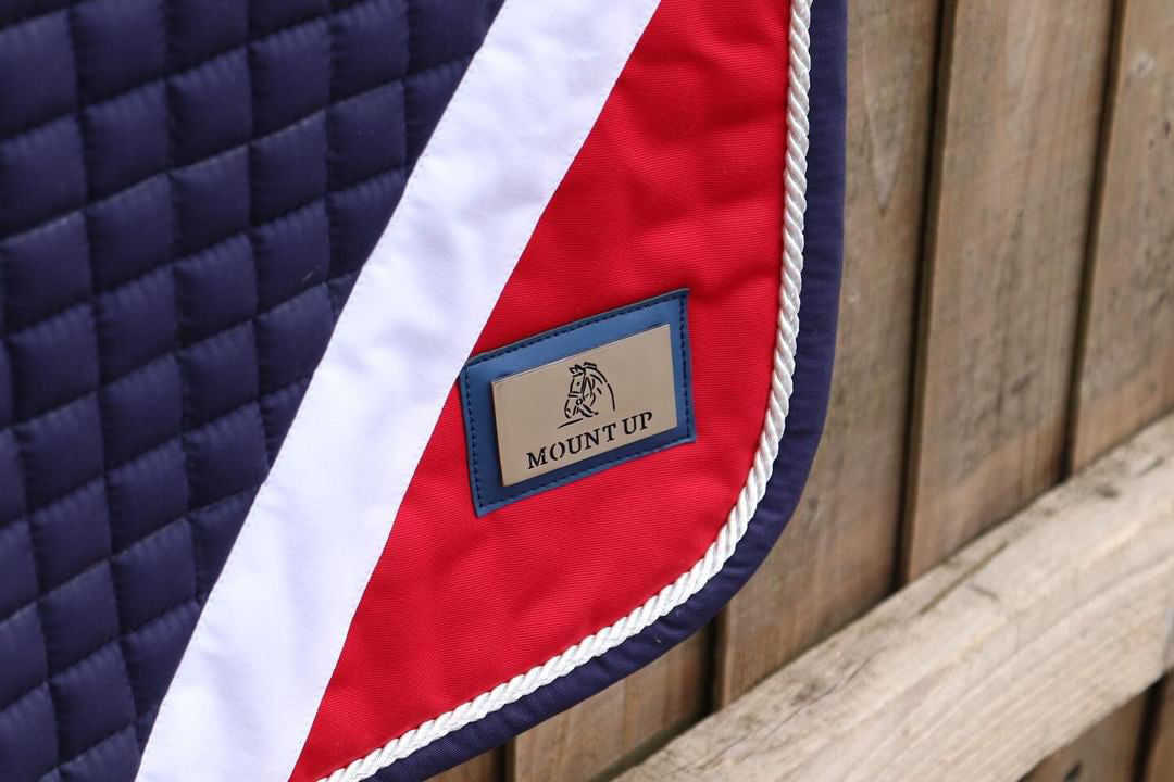 Elizabeth Navy/White/Red Saddle Pad and Ears image 1