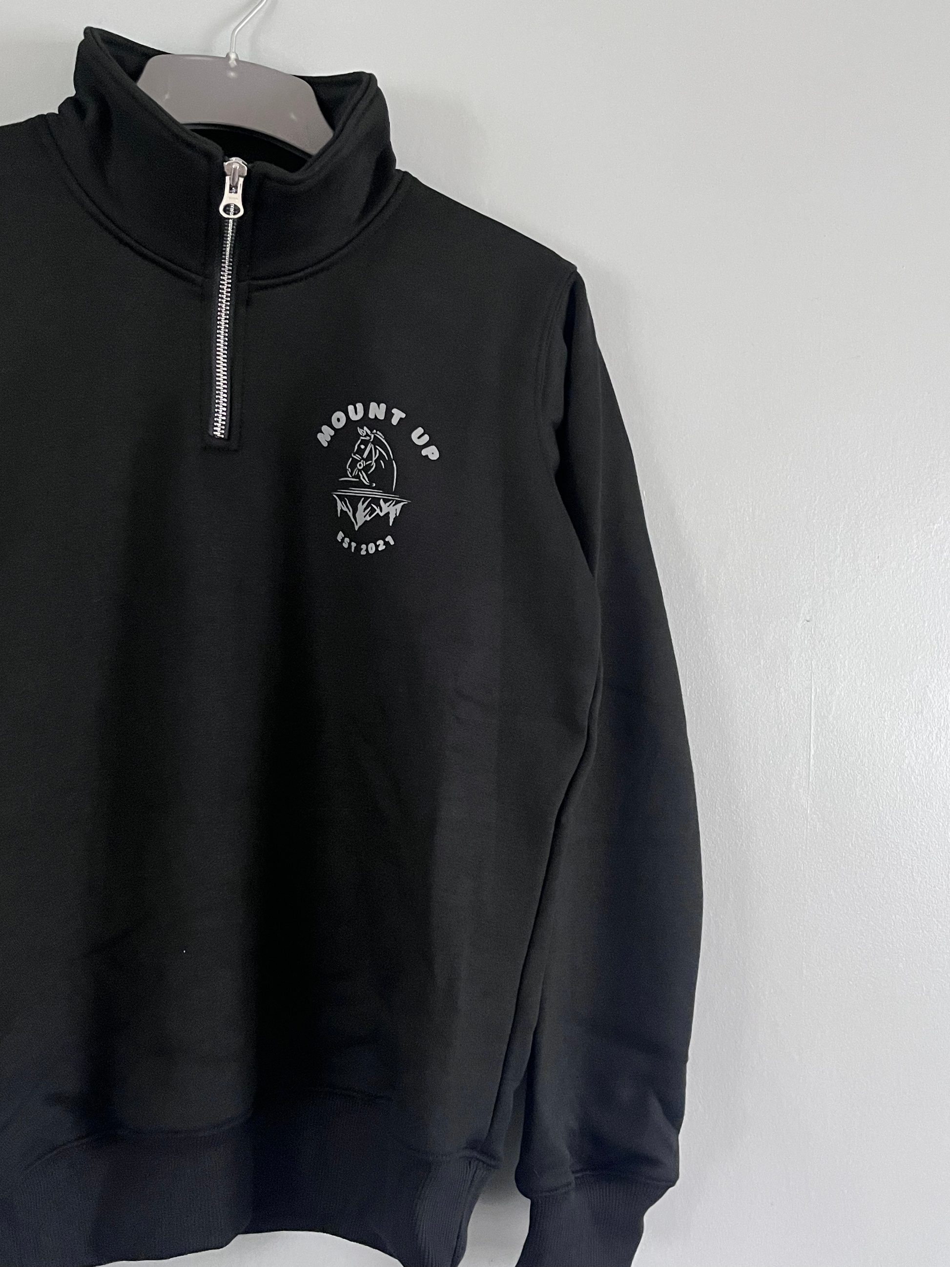 Oversized Black 365 1/4 Zip Jumper image 4