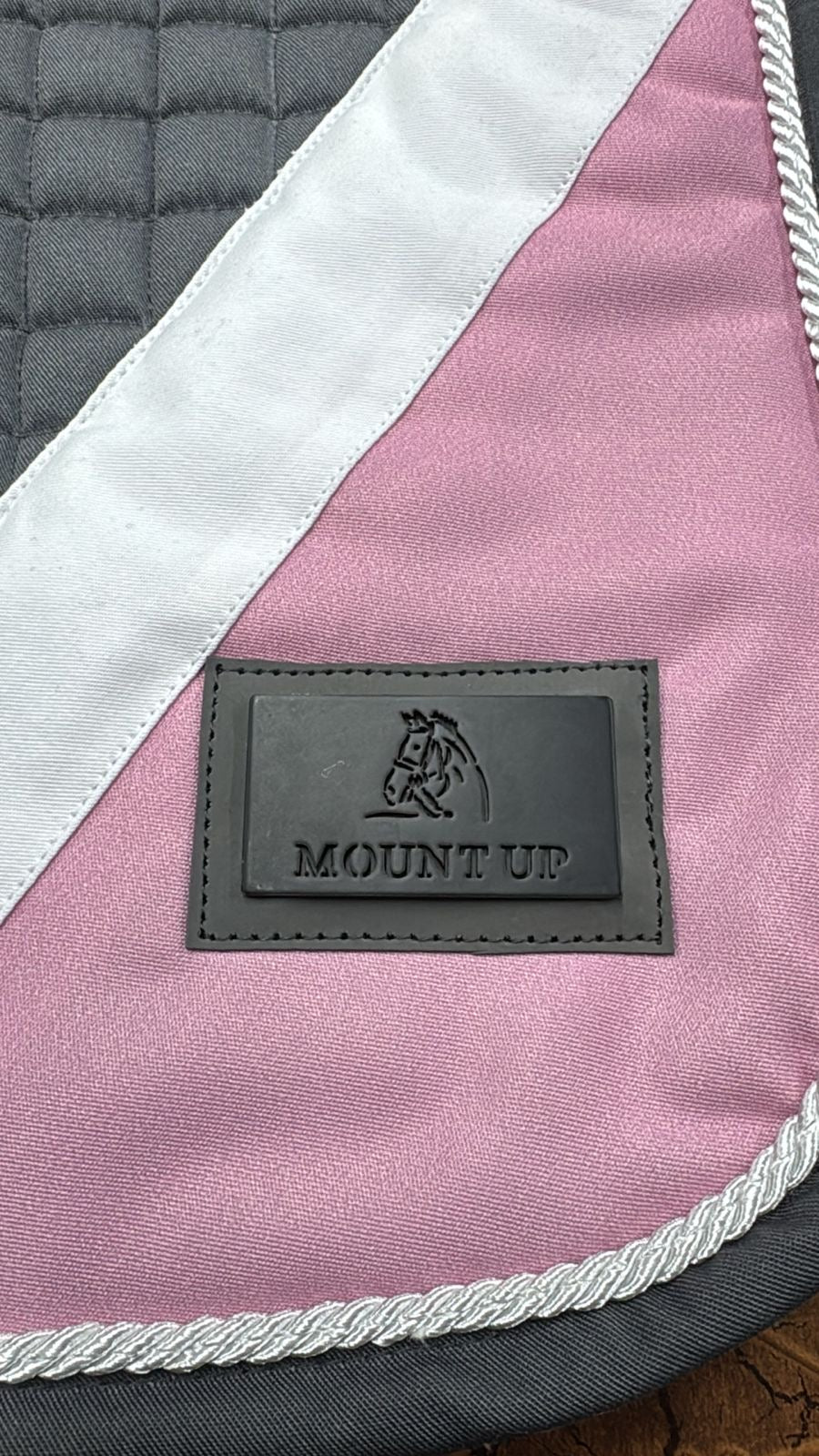Elizabeth Pink/Grey/White Saddle Pad