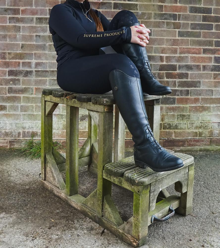 *Black/Grey/White* Elizabeth Riding Leggings image 1