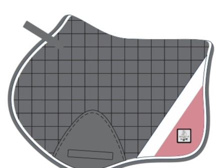 *PRE ORDER* Elizabeth Pink/Grey/White Saddle Pad
