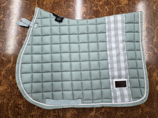 Gingham Peppermint Saddle Pad and Ears