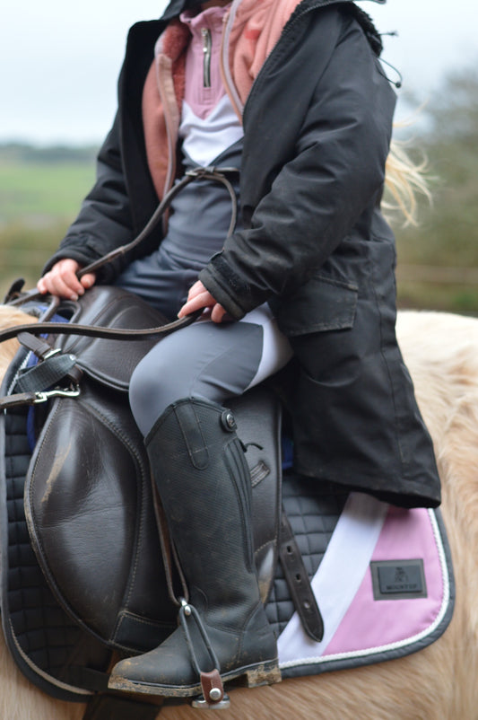 Elizabeth Pink/Grey/White Saddle Pad