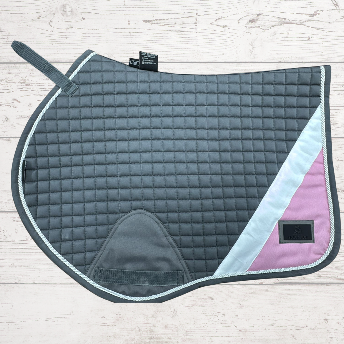Elizabeth Pink/Grey/White Saddle Pad