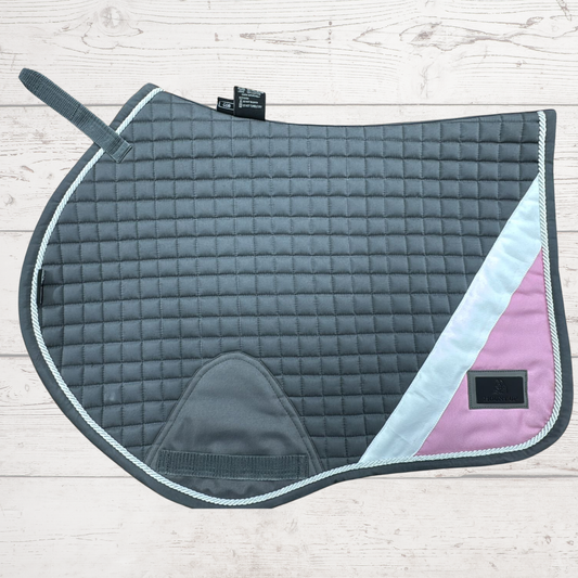 Elizabeth Pink/Grey/White Saddle Pad