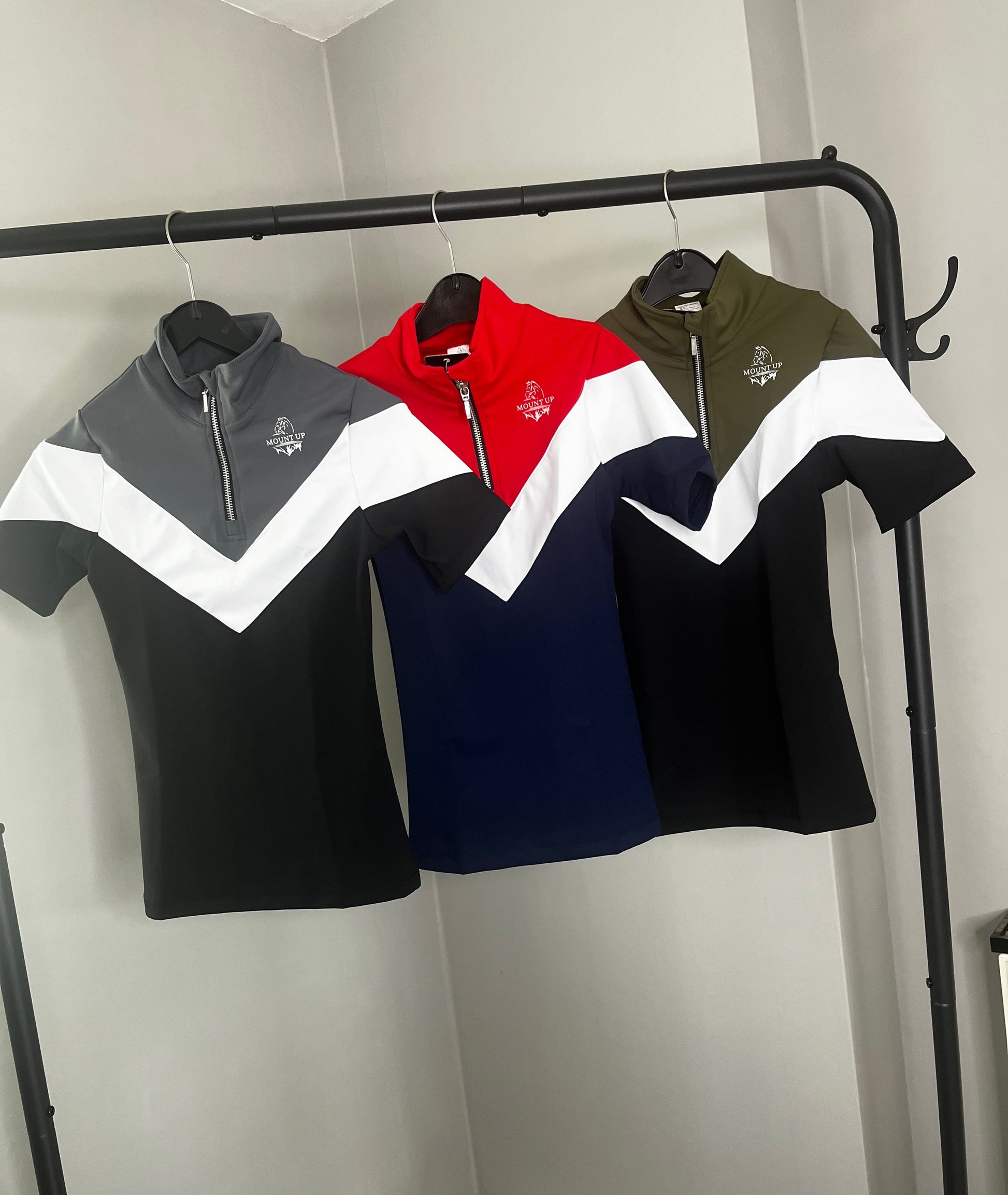  *KIDS* Elizabeth Black/White/Olive Short Sleeve Baselayer image 2