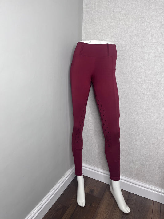Burgundy Full Seat Essential Riding Leggings image 0